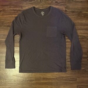 Garment-dyed slub cotton crewneck T-shirt Men’s slim fit grey J. crew